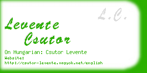 levente csutor business card